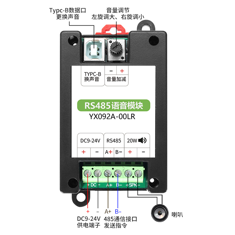 永乐高70netRS485语音？閙odbus协议导轨安装工业报警？閅X092A00LR